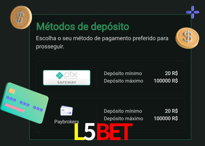 O cassino L5BETbet oferece uma grande variedade de métodos de pagamento